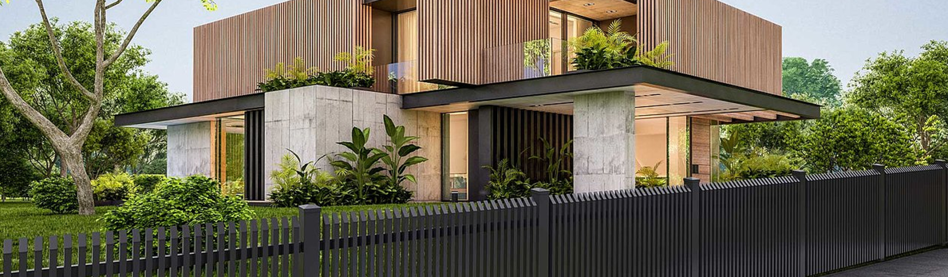 modern kerítés tökéletes megjelenés